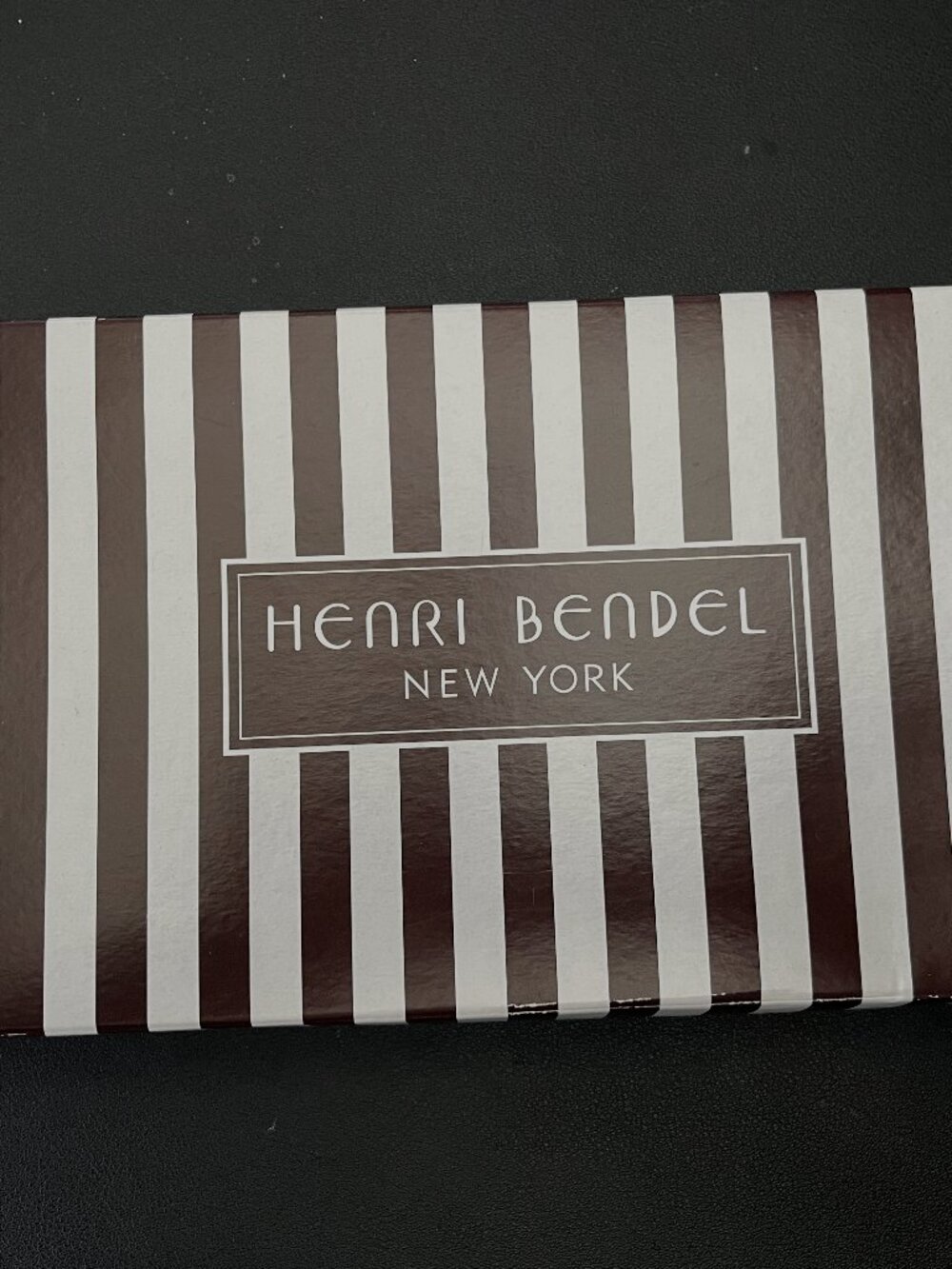 Henri Bendel Signature Striped Sleek Wallet